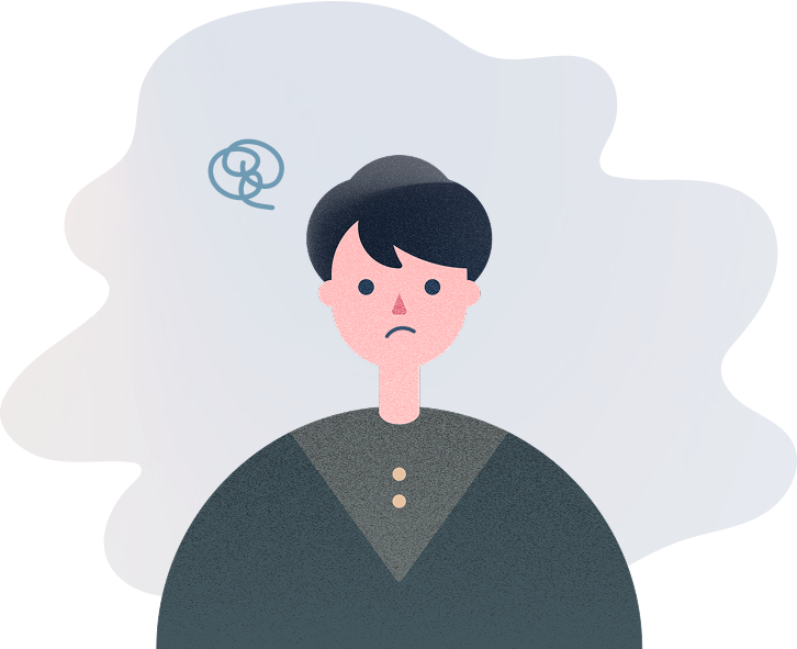 悩んでいる人