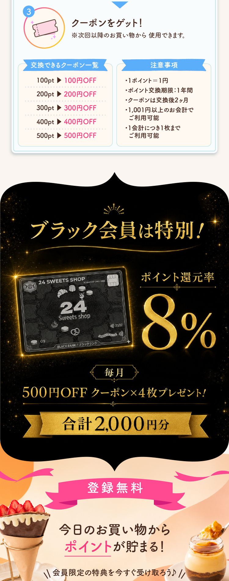ブラック会員特典